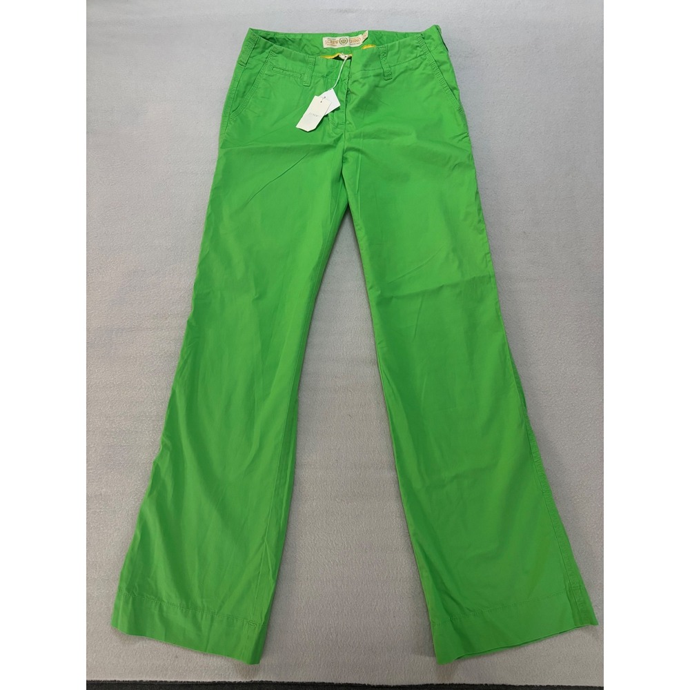 J.Crew Broken-In Chino City Fit Green Twill Pants 73994 Womens 2 NWT